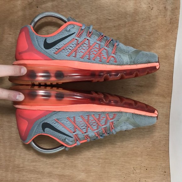 Nike Womens Air Max 2016 Running Shoes Size 8 Gray Lava Red Pink 698903-009 - Picture 7 of 10